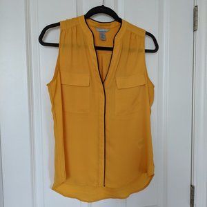 H&M Mustard Sleeveless Top